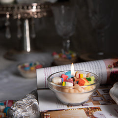 iLikePar mini cereal bowl candle close-up of vanilla scent detail