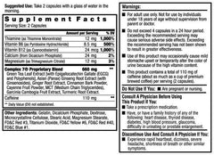 Close-up of ILIOS Dexatrim Max Complex-7 bottle label showing seven-ingredient concept