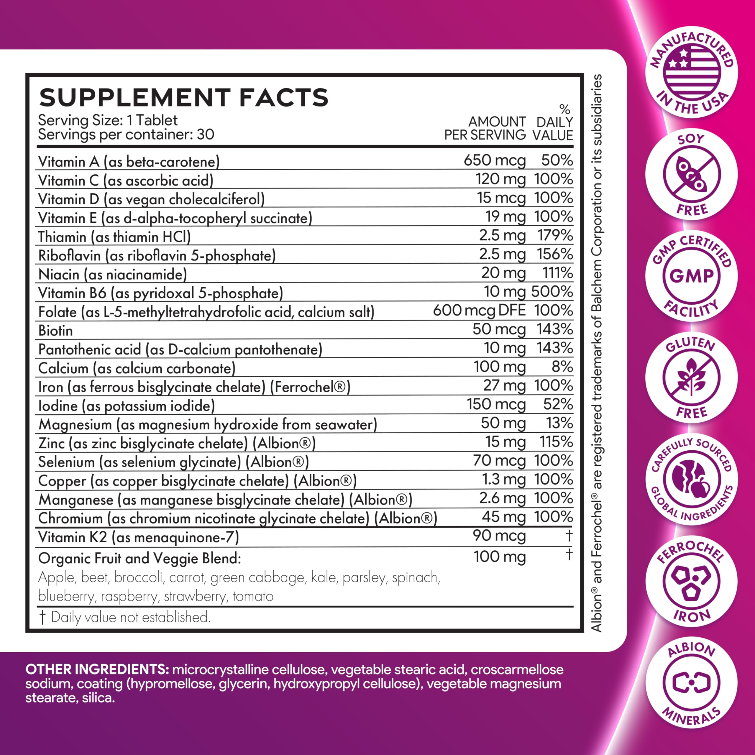 ILIVA prenatal formula highlighting iron and iodine for daily support