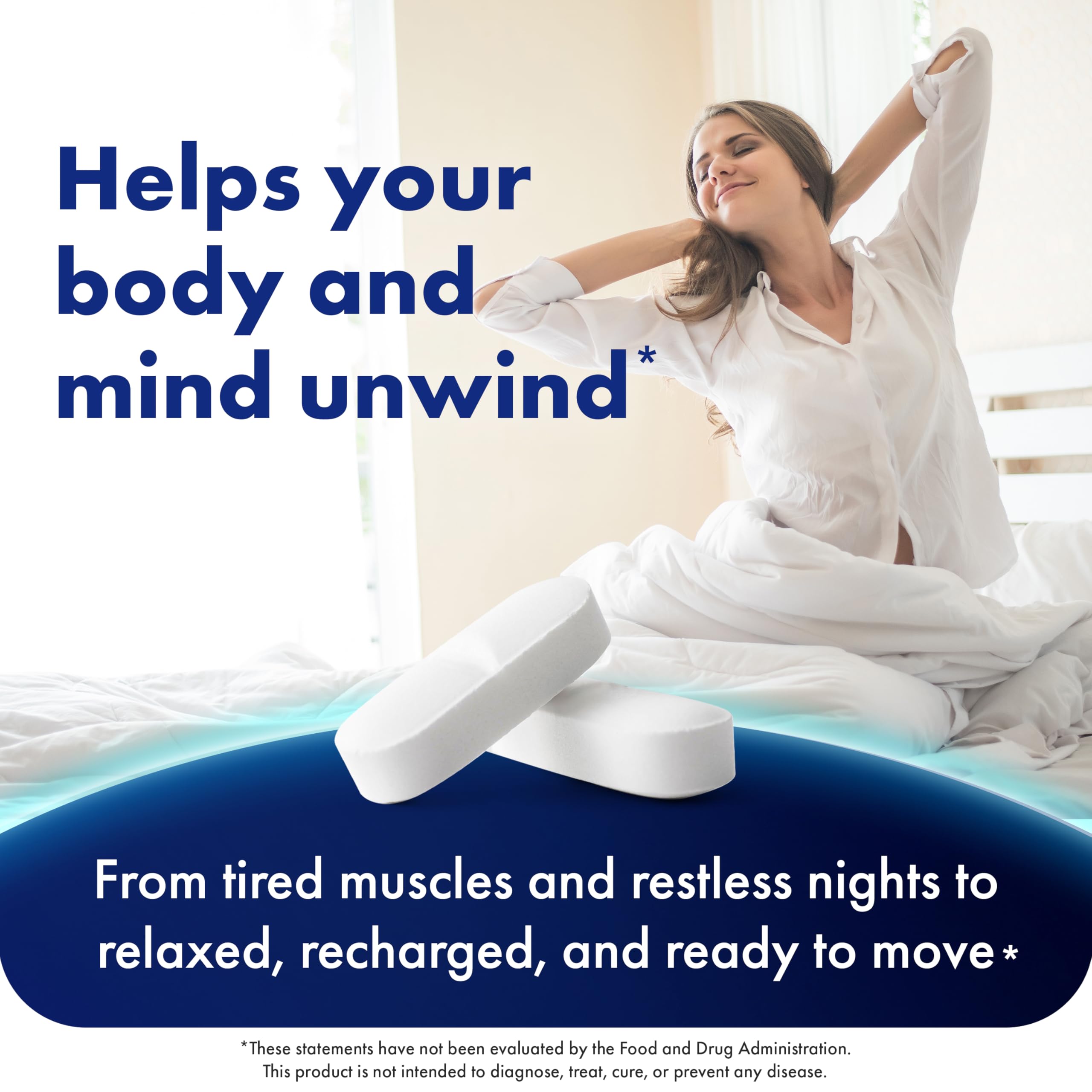 Evening routine with ILIVA bottle promoting relaxation and sleep support
