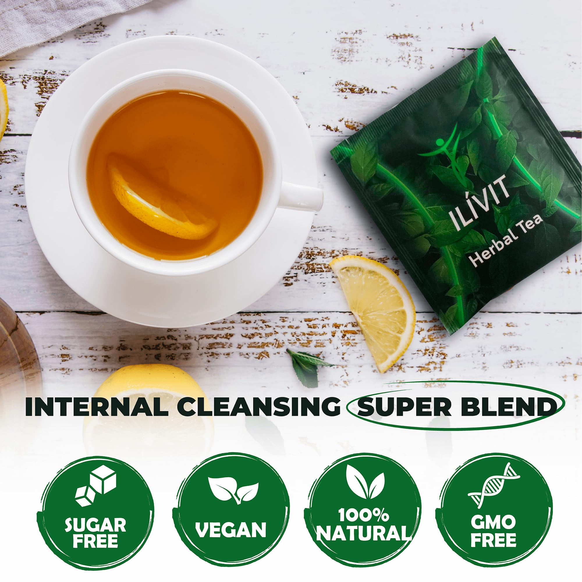 Ilivit packaging for colon cleanser highlighting premium natural ingredients.