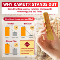 ILO Kamut Enzyme Complex fermented Kamut, highlighting ancient grain inspiration.