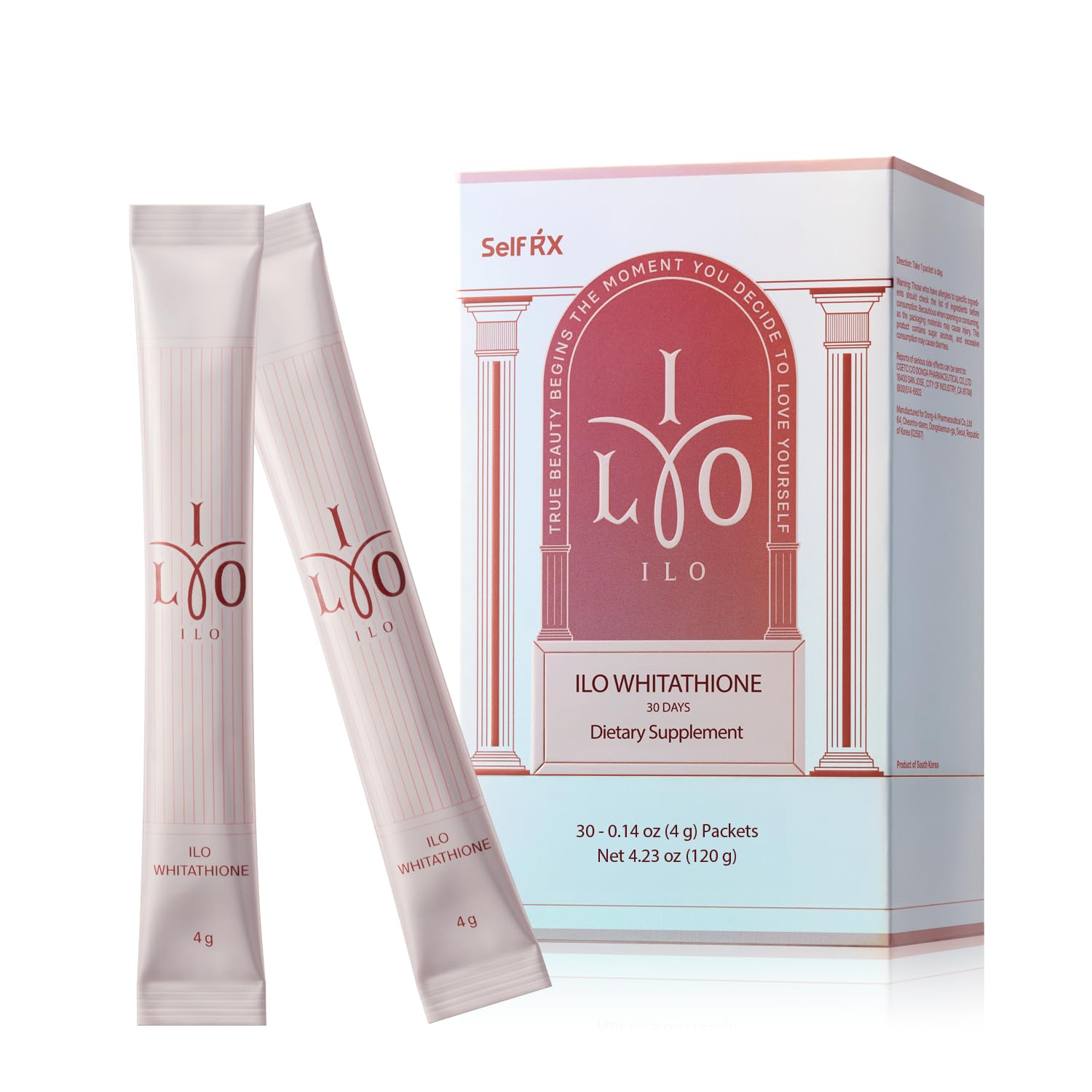 ILO Whitathione stick pack with powder for daily glow support