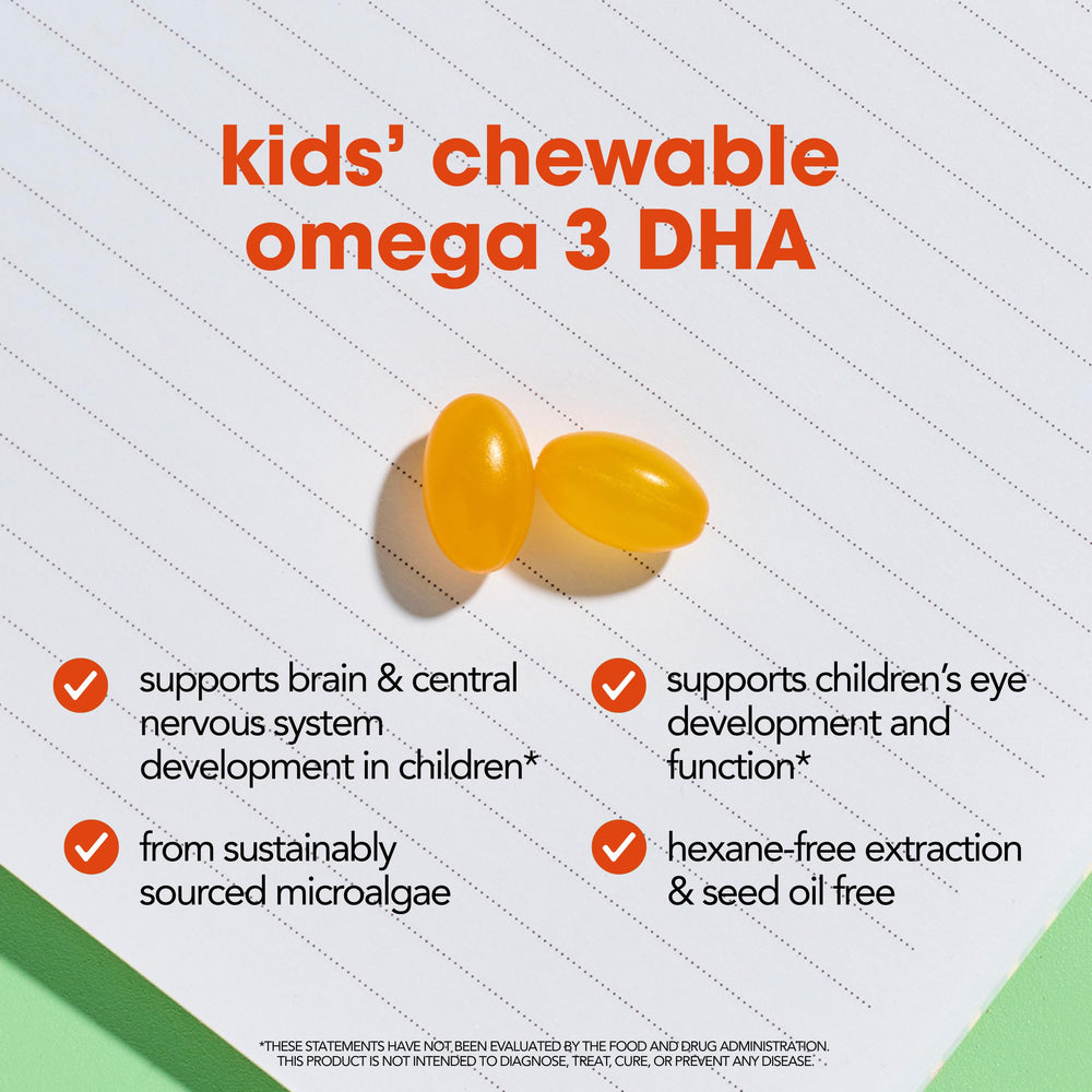 Brain DHA kid-friendly label emphasises gluten-free and allergen-conscious formulation.
