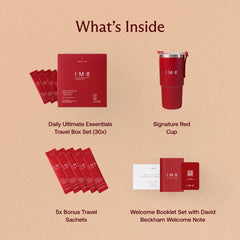 IM8 Daily Ultimate Essentials powder dissolves smoothly in water.