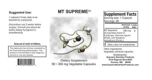Supreme Nutrition MT Supreme – 90 Vegetarian Herbal Capsules | Cordyceps, Hops & Clove