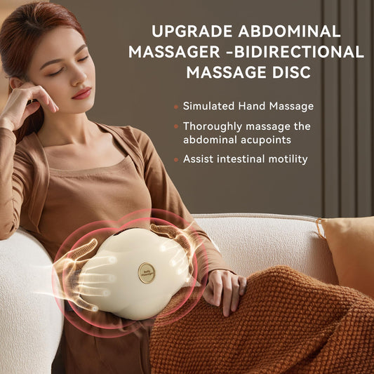 KOSTAK Abdominal Massager inner circle discs rotating for targeted abdomen comfort.