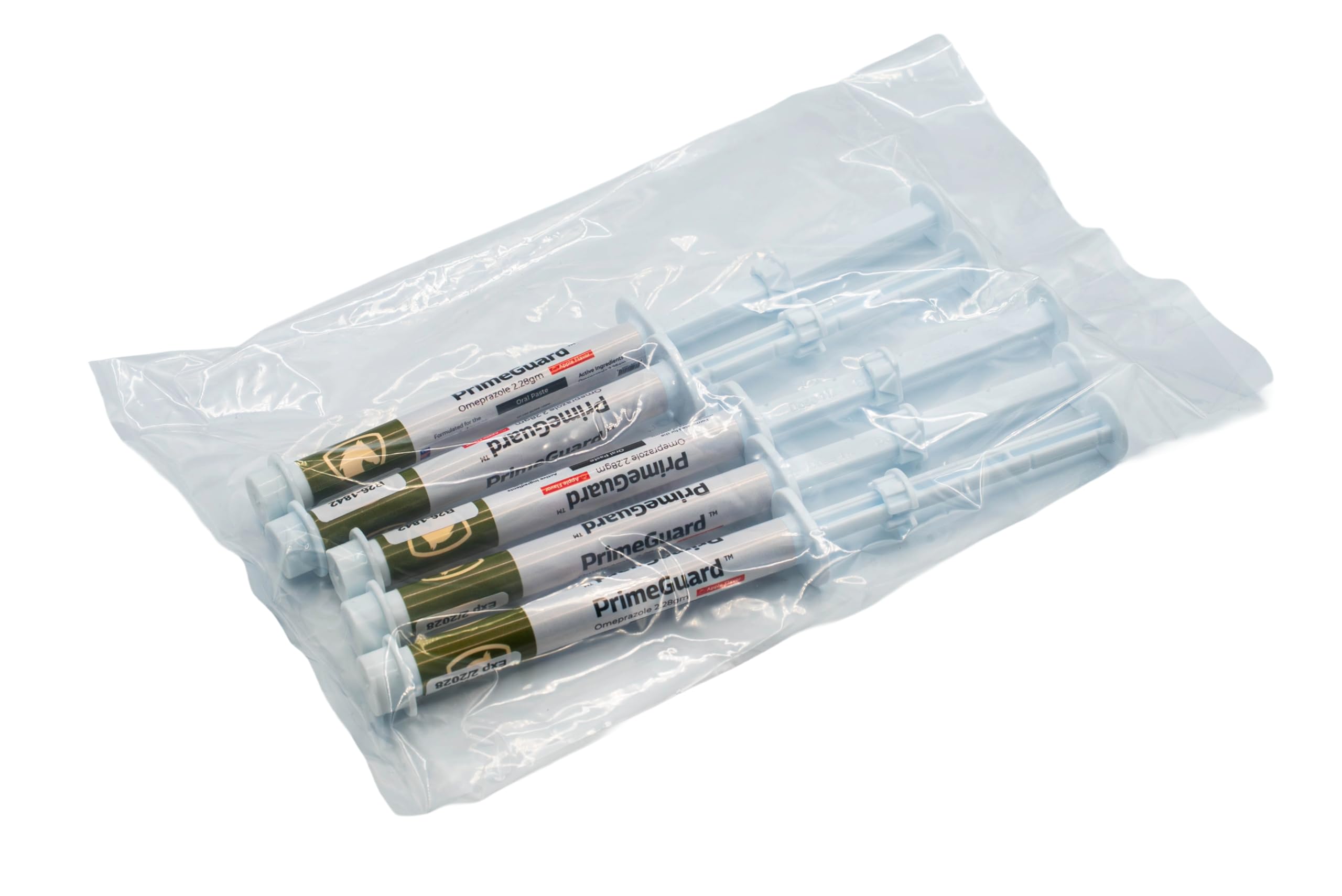 PrimeGuard OmePrazole Oral Paste Syringe – Apple Flavor, 2.28 g, 5 Pack
