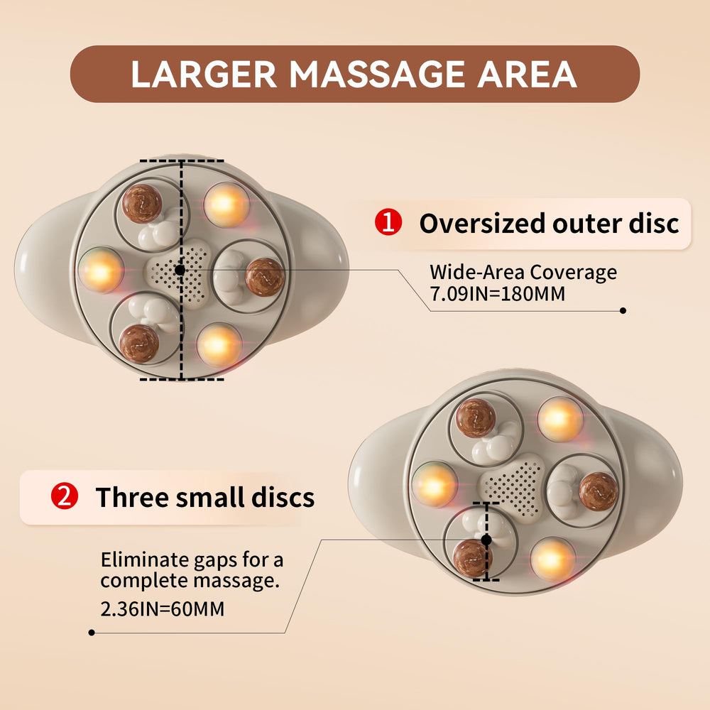 KOSTAK Abdominal Massager bi directional disks mimic hand kneading for abdomen.