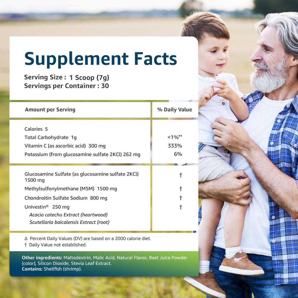 Univera RegeniCARE Green Apple Joint Support Powder – Glucosamine, MSM, Univestin