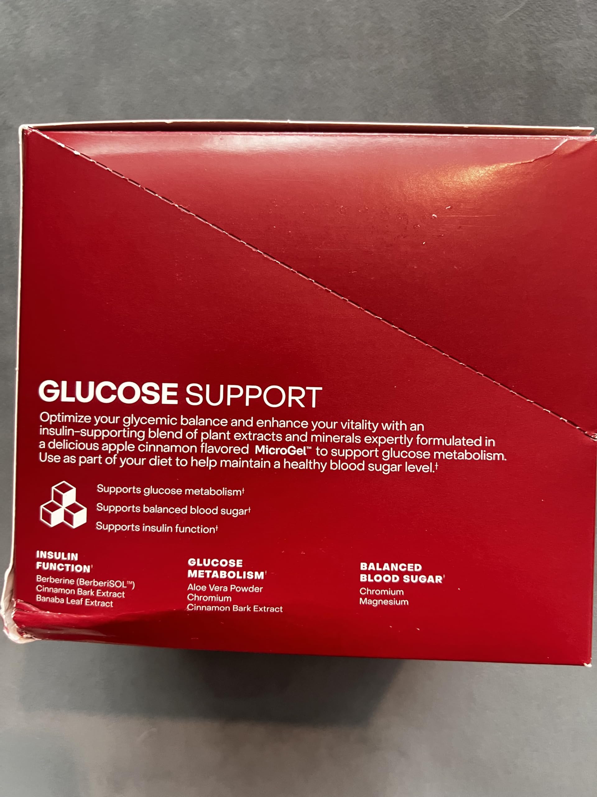HealthyCell Glucose Support: Berberina, Canela y Crómico para un Metabolismo de la Glucosa Saludable - 30 Gel Packs Manzana Canela