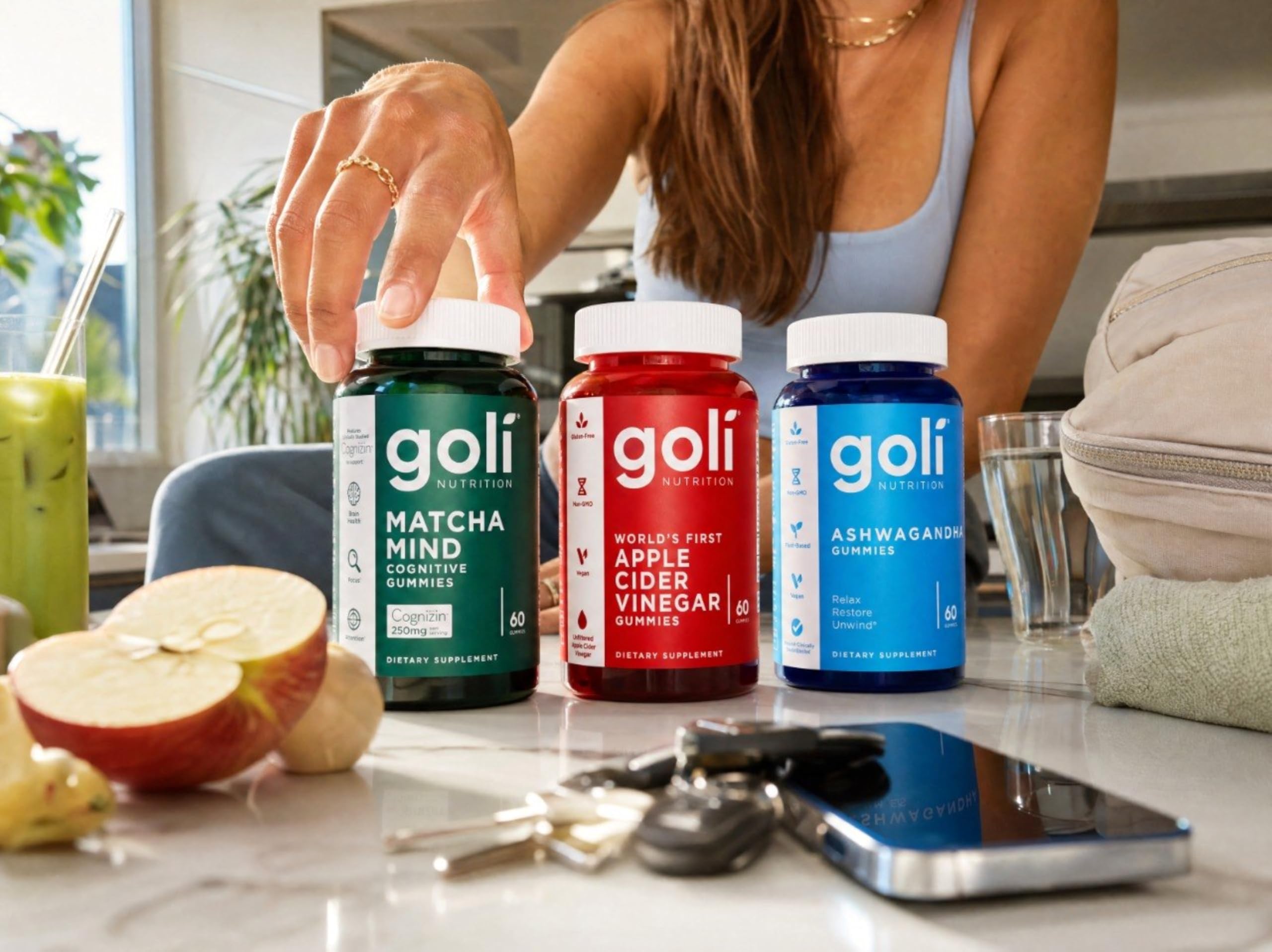 Goli Favorites Bundle: Ashwagandha KSM-66, Apple Cider Vinegar, Matcha Mind Cognizin, Vitamin D2 & B12