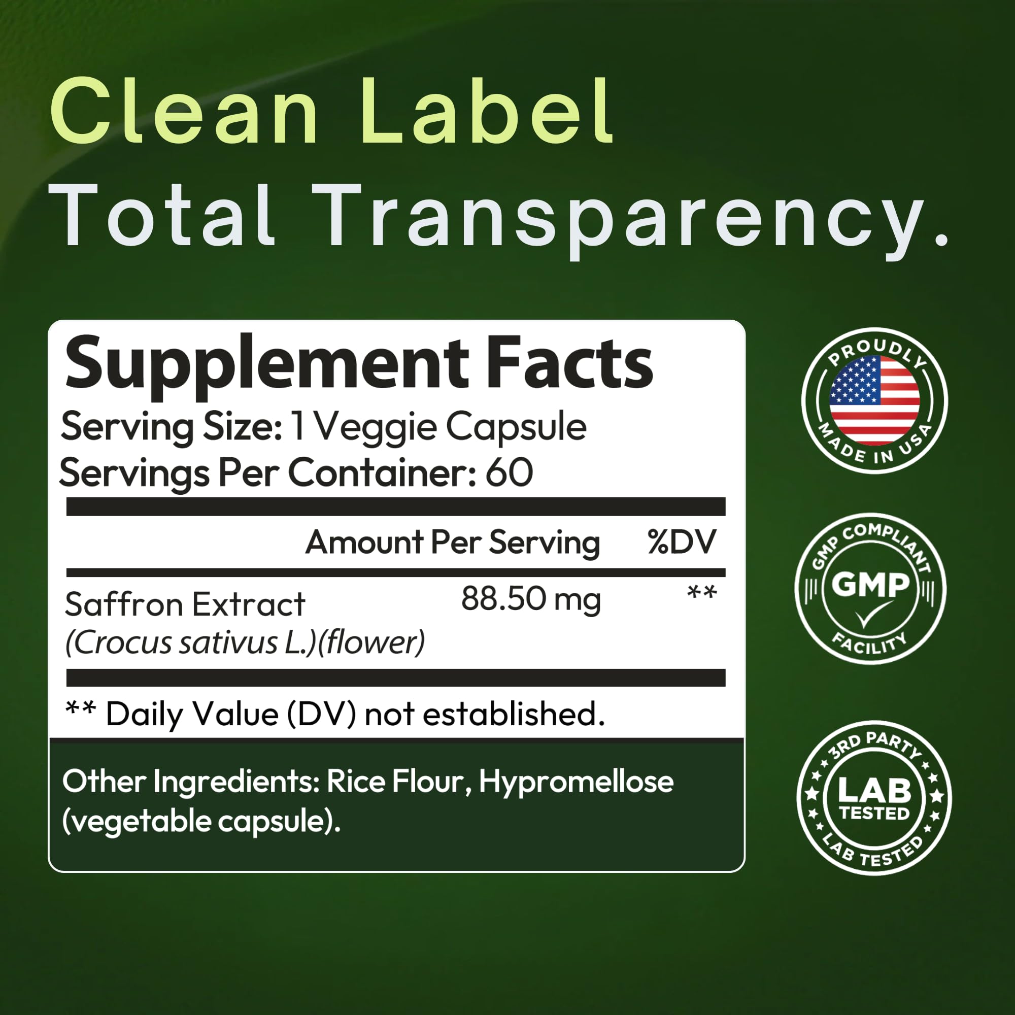 FLOWNUTRITION Natural Appetite Suppressant – Non-Stimulant Satiety for Women & Men | 60 Veggie Capsules