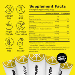 Routine Morning Daily Hydration | Lemon ACV & Sea Salt Electrolyte Packets – Sugar-Free, Keto & Paleo Friendly
