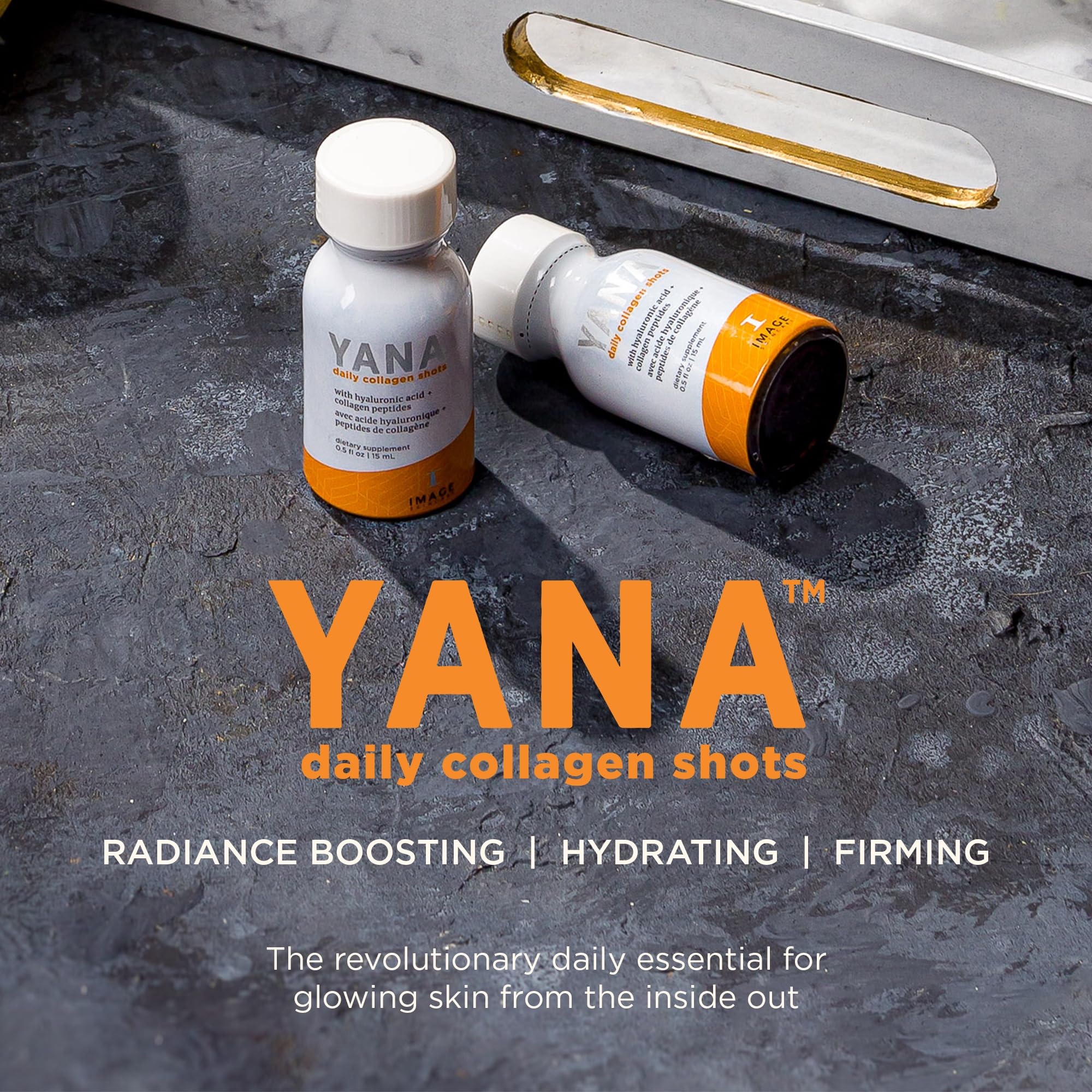 IMAGE Skincare YANA shake-before-use instruction depicted.