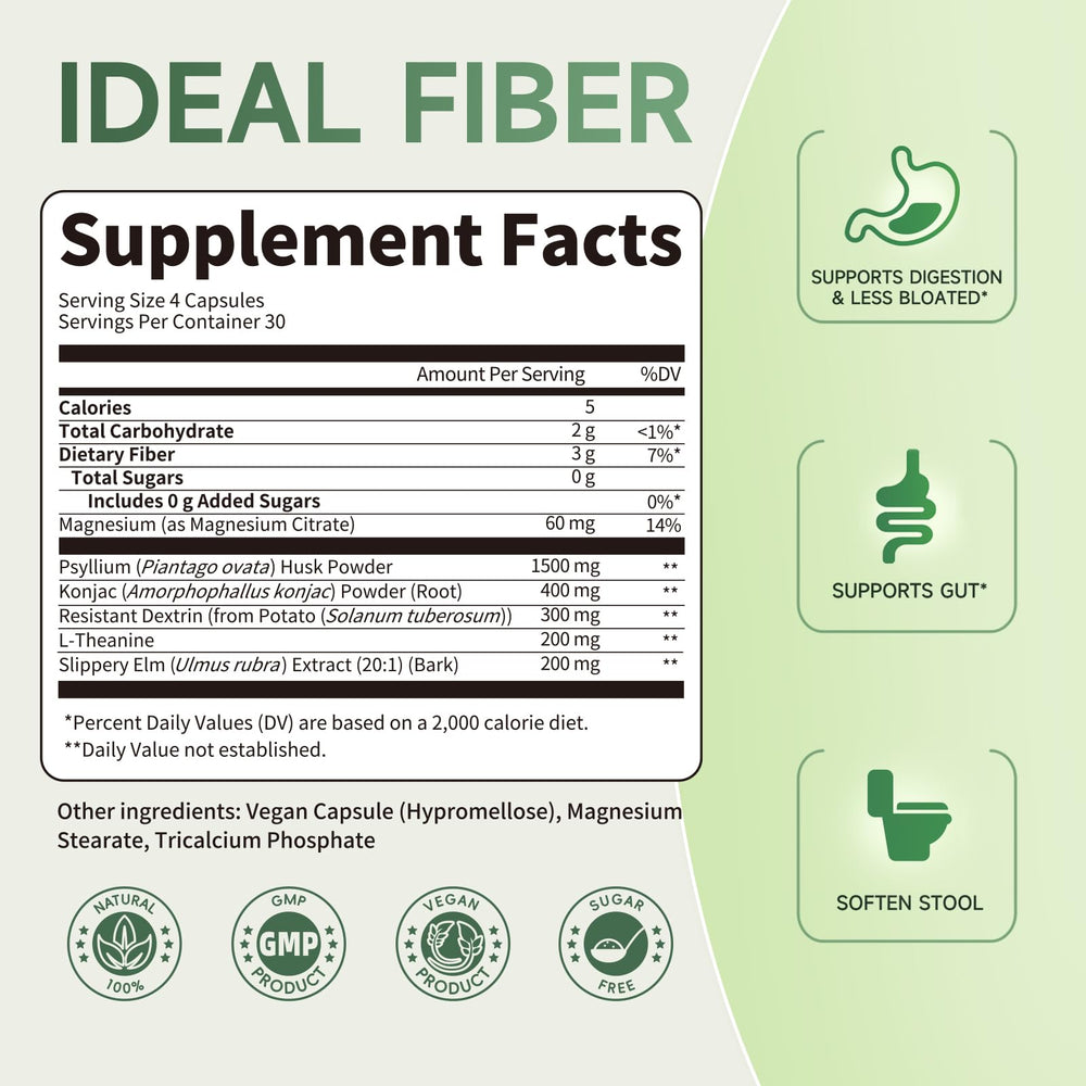 Close-up of iMATCHME Fiber Capsules showing smooth, easy-to-swallow capsules.
