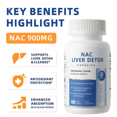 Close-up of iMATCHME NAC capsules highlights high strength liver support