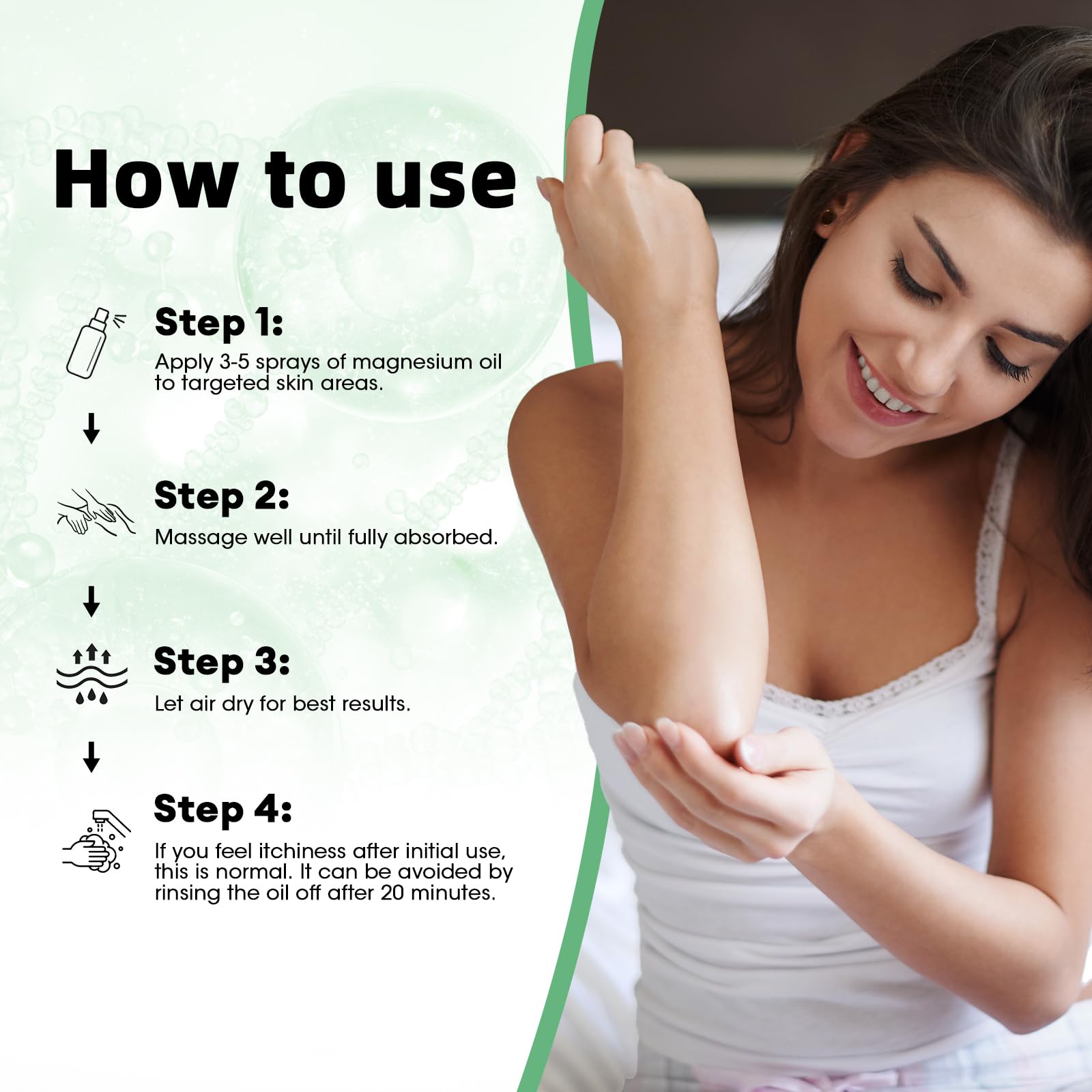 iMATCHME nightly routine with magnesium spray supports calm evenings.