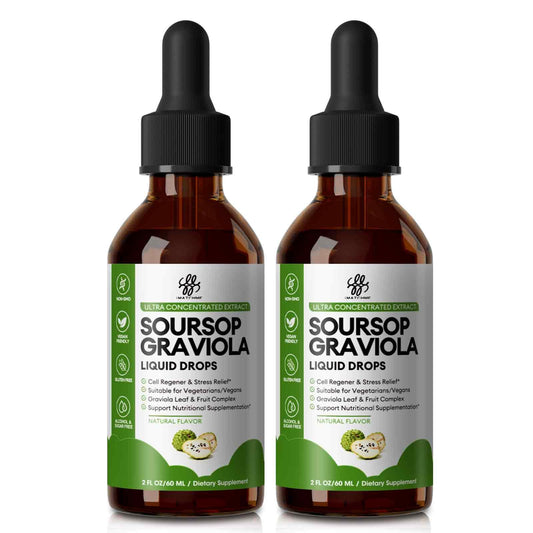 iMATCHME Soursop Drops bottle shown for immune support and natural ingredients