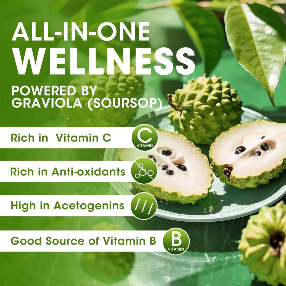 iMATCHME soursop drops label highlighting vegan and gluten-free info