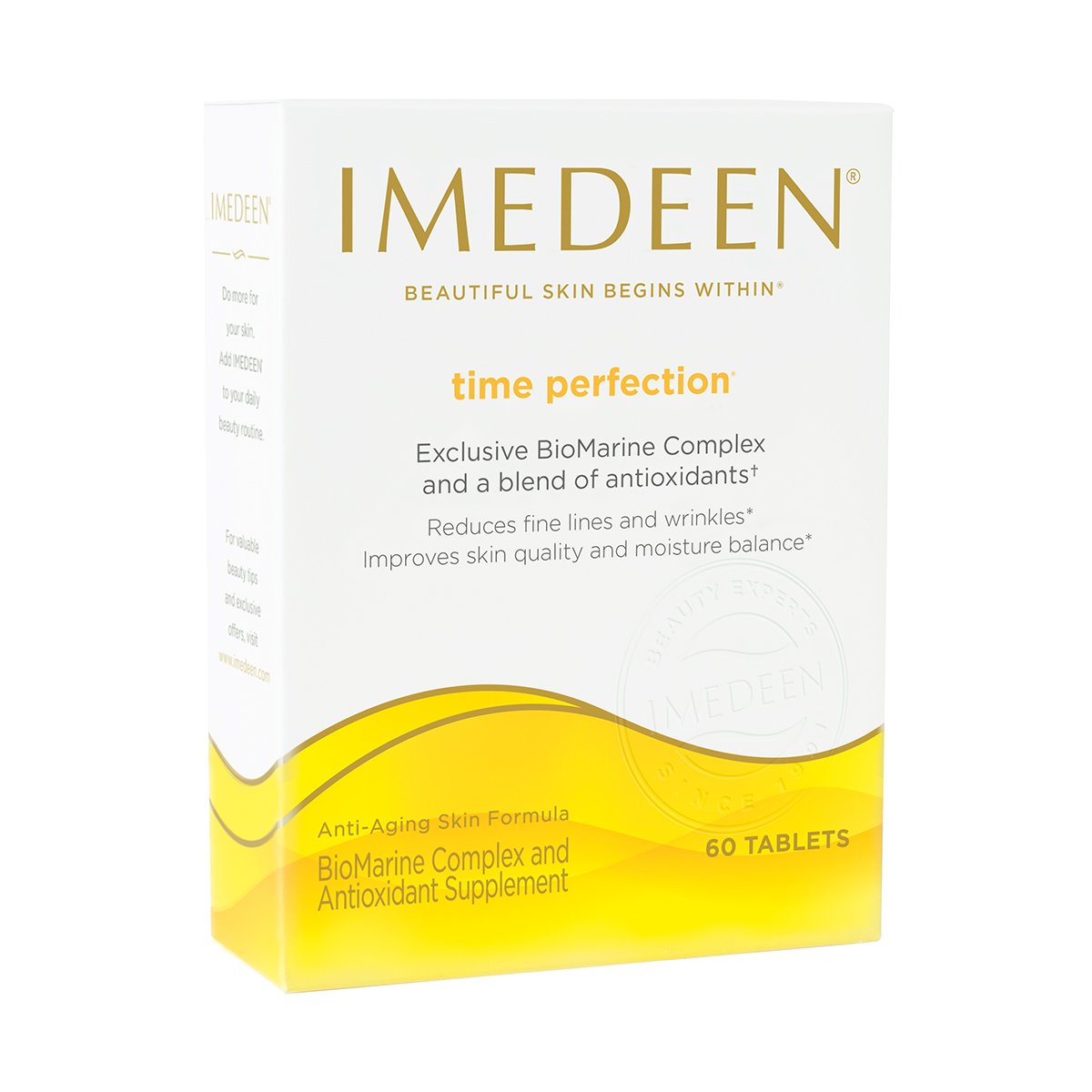 Imedeen Time Perfection bottle with capsules for inner skin nourishment and daily support