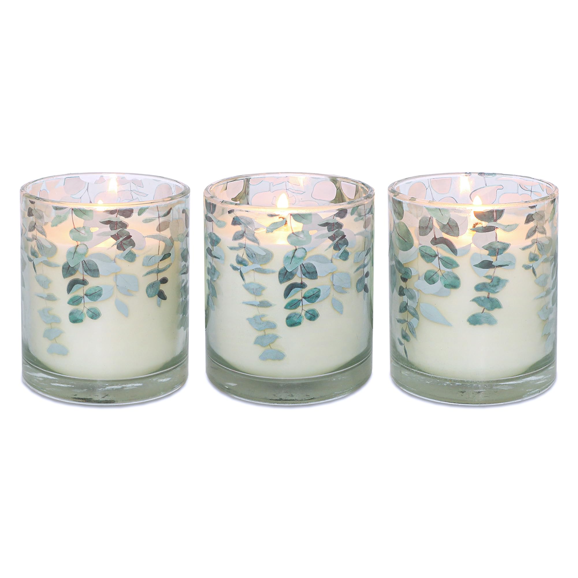 Immeiscent home decor table tray candle casting warm light