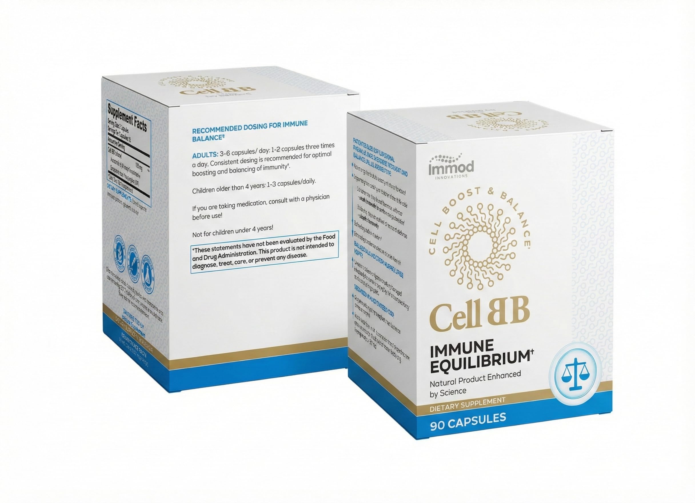 Immod CellBB Immune Equilibrium bottle-front promoting balanced immune defense.