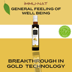 Glass with Immu-nat liquid showing clean allergen-free profile