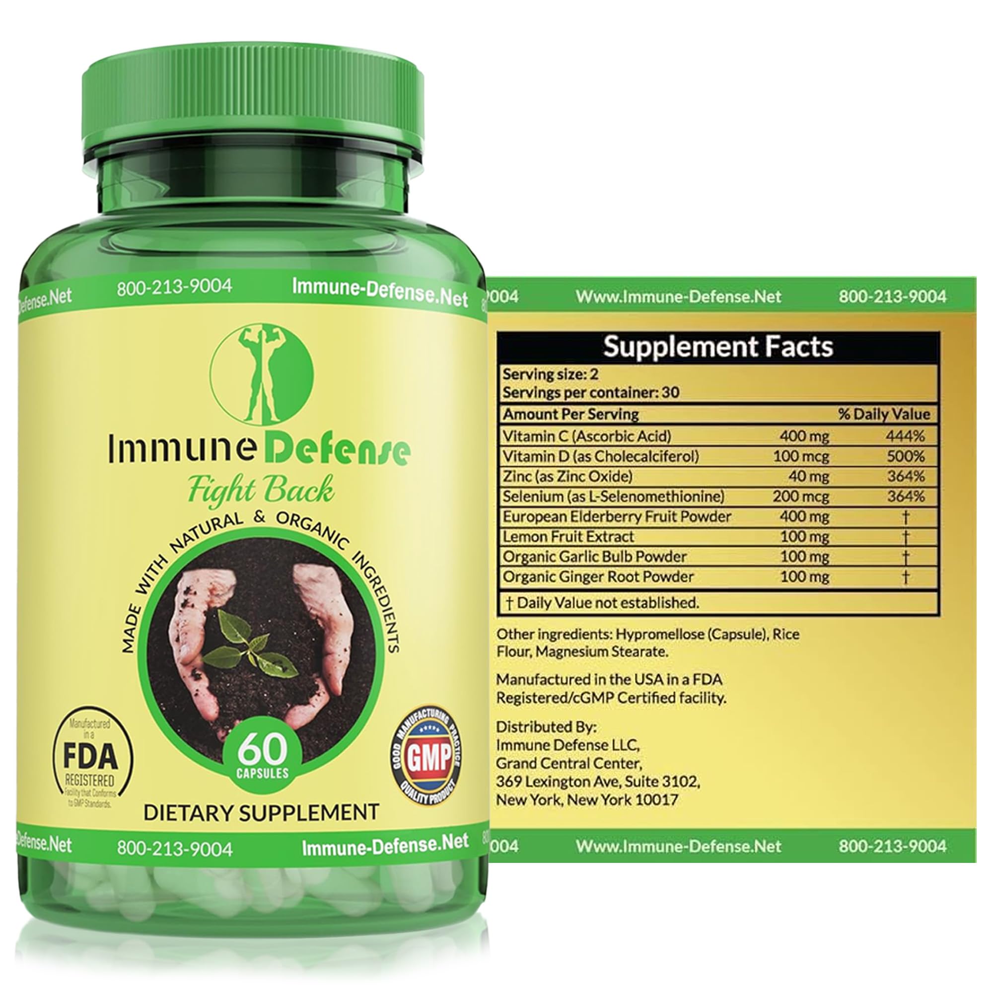 Immune Defense daily dosing two capsules demonstrates simple routine