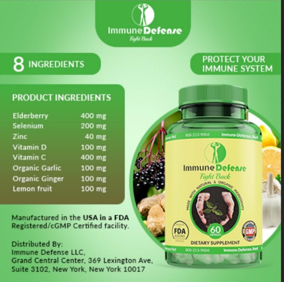 Immune Defense organic ingredients lemon-ginger-garlic arranged for natural formulation