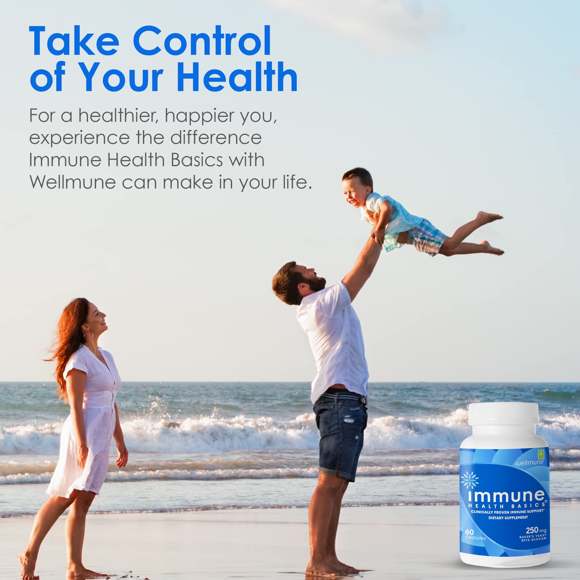 Immune Health Basics gluten-free label on packaging for dietary needs.