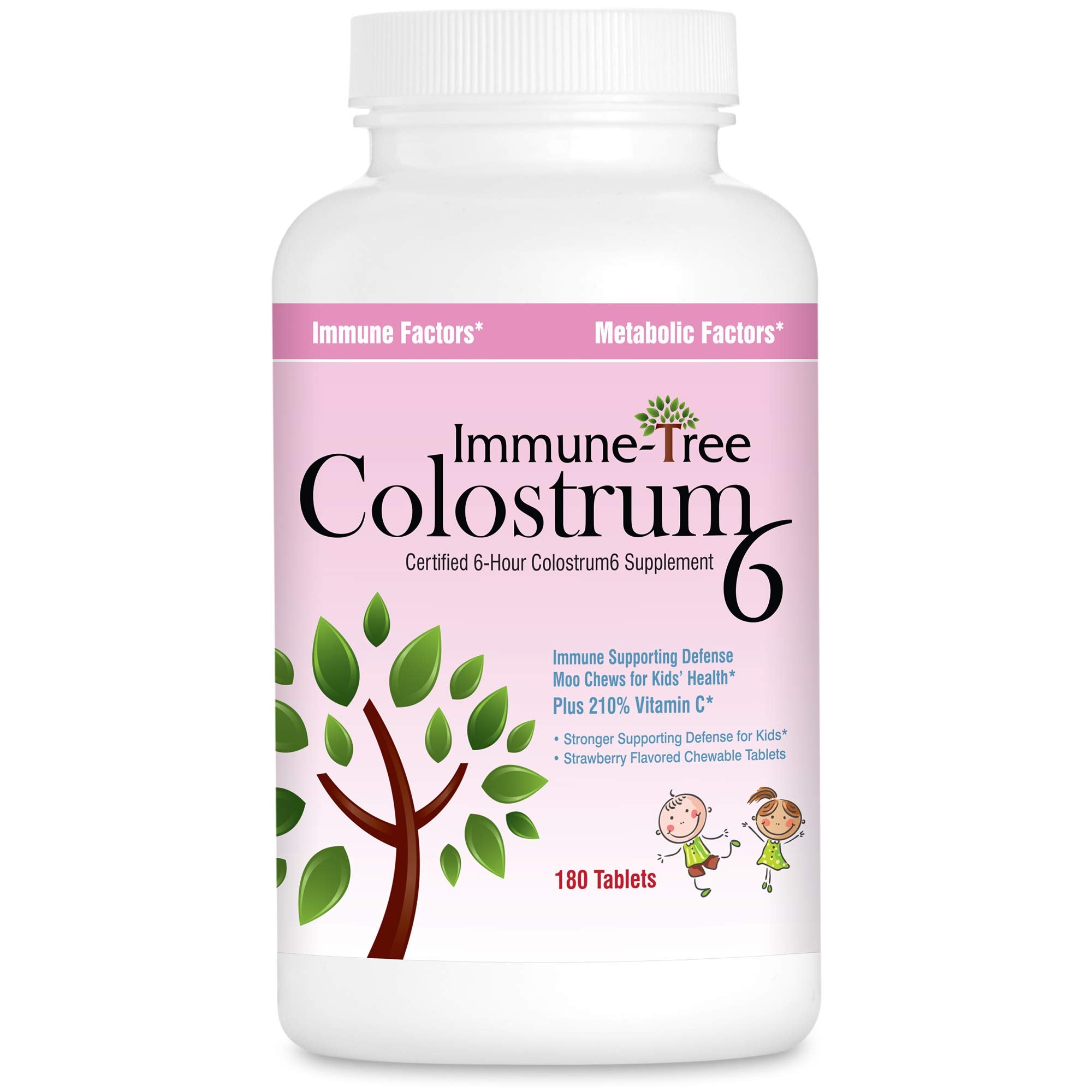 Immune-Tree Moo Chews for Kids strawberry tablets taste great and support daily wellness.
