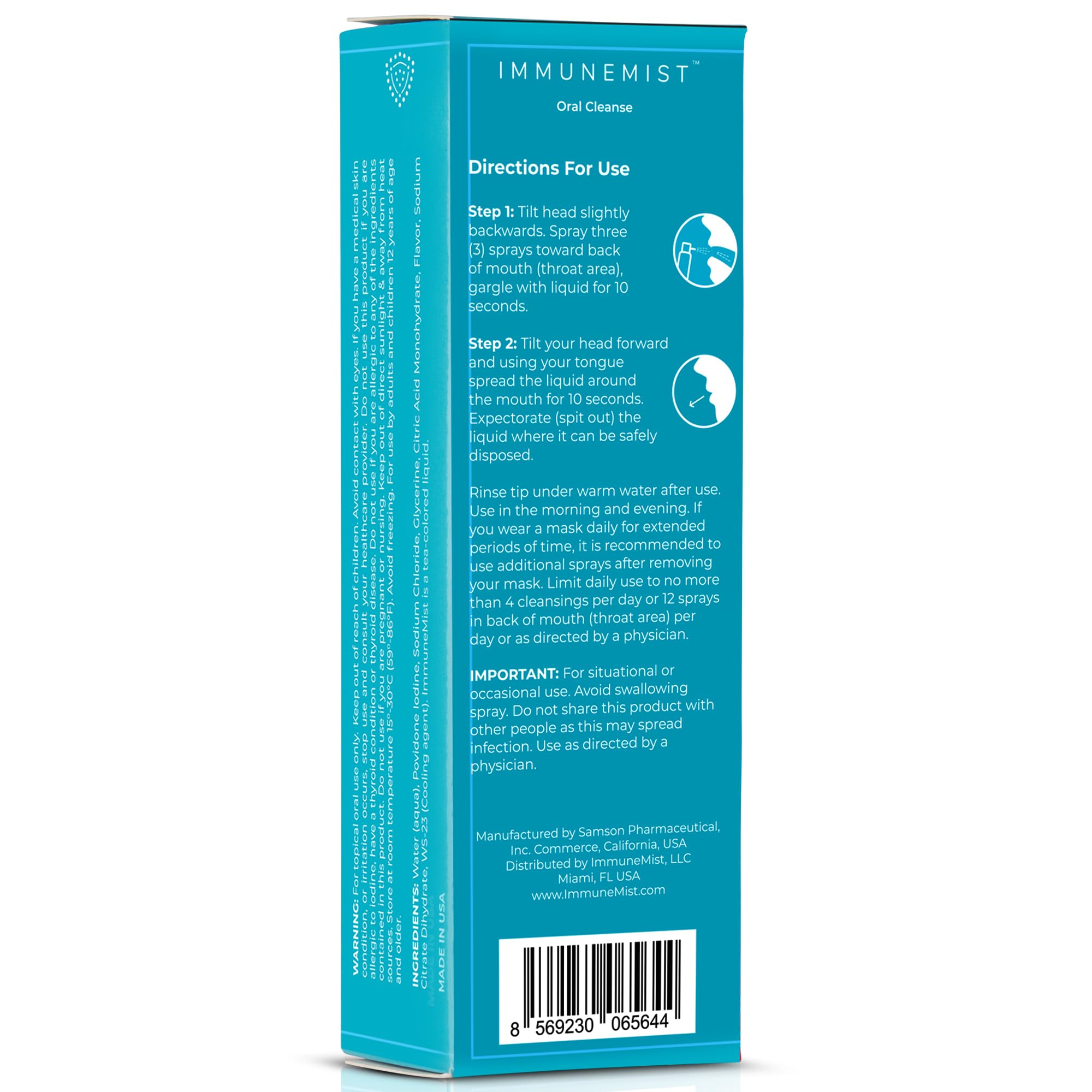 ImmuneMist dual cleansing system pack for comprehensive mouth and nasal care.