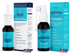 ImmuneMist nasal iodine spray bottle for quick nasal cleansing.