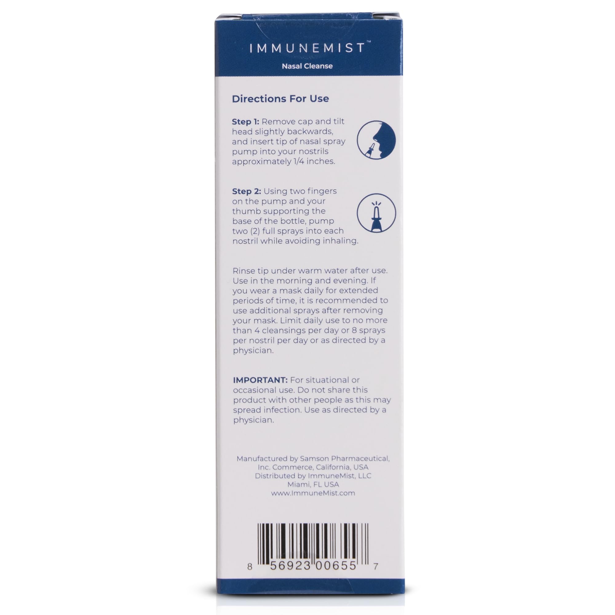 ImmuneMist oral iodine spray tube designed for throat cleansing.