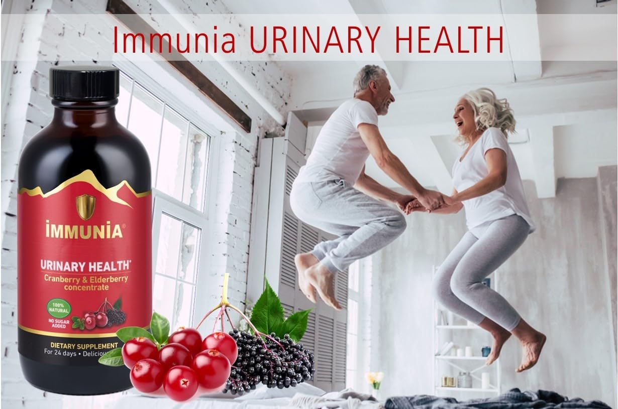 Immunia label shows sugar-free and gluten-free formulation for safe daily use.