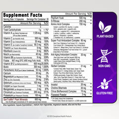 Immuno 150 antioxidant fruits on label emphasizing ORAC value and protection.