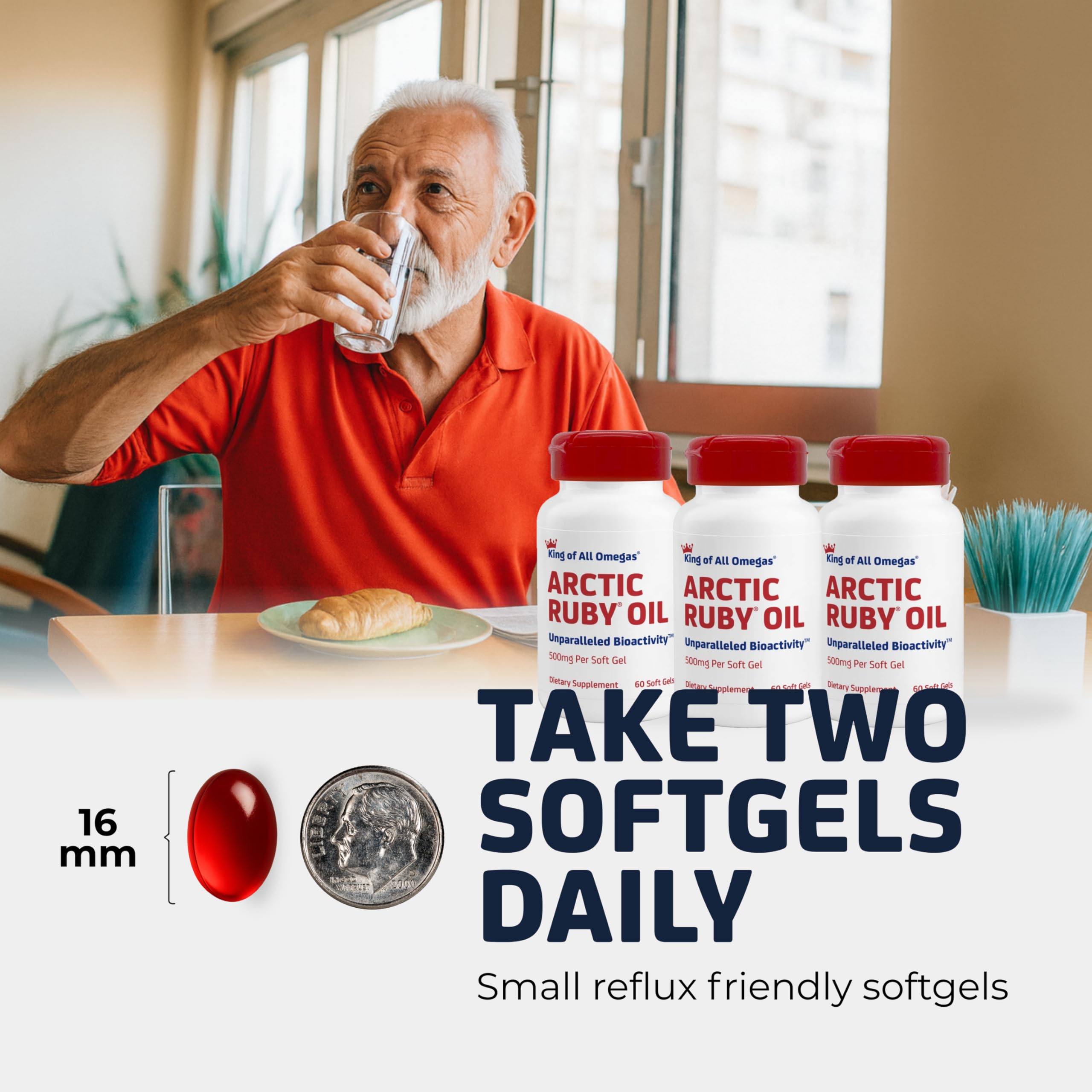 Immunocorp Arctic Ruby Oil astaxanthin highlight indicating antioxidant support