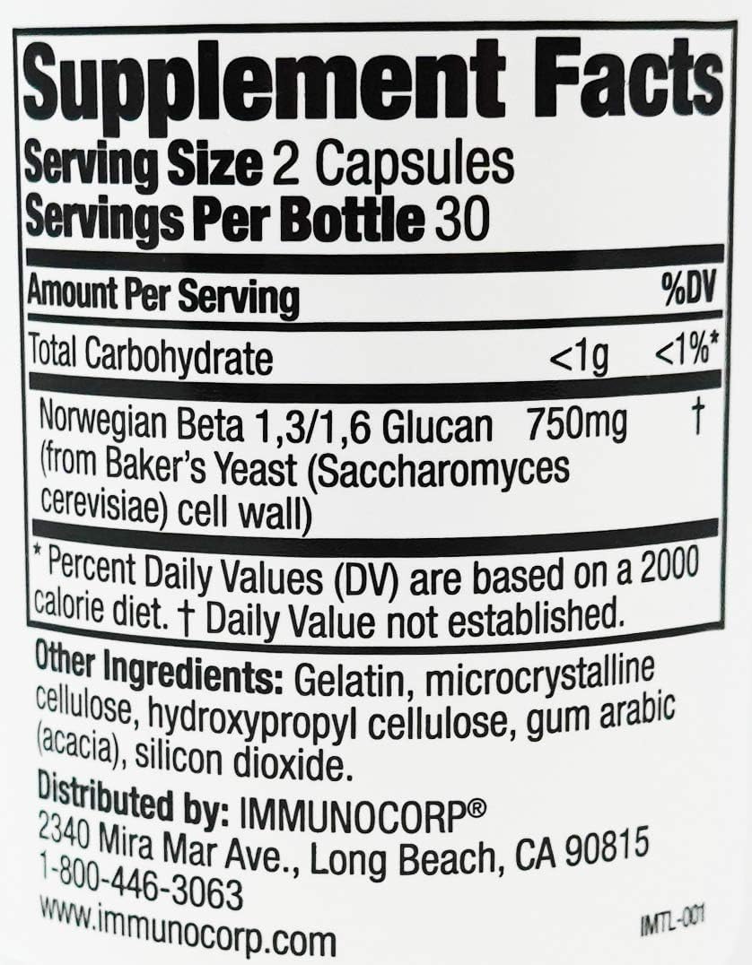 Immunocorp Immutol bottle front view for convenient daily dosing