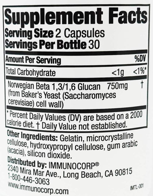 Immunocorp Immutol bottle front view for convenient daily dosing