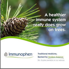 Immunophen Packaging front view highlighting natural ingredients and purity.