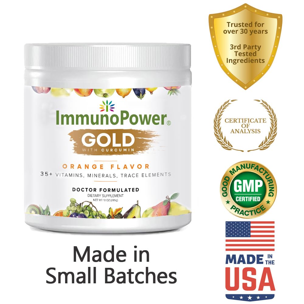 ImmunoPower Gold turmeric-curcumin blend with BioPerine for absorption