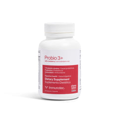 Immunotec PROBIO 3+ cranberry bottle supports digestive balance and daily wellness.