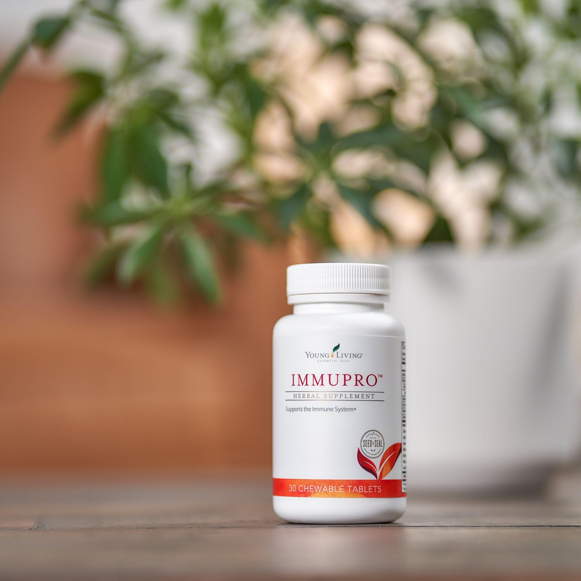 Young Living ImmuPro closeup of the foil seal and packaging freshness.
