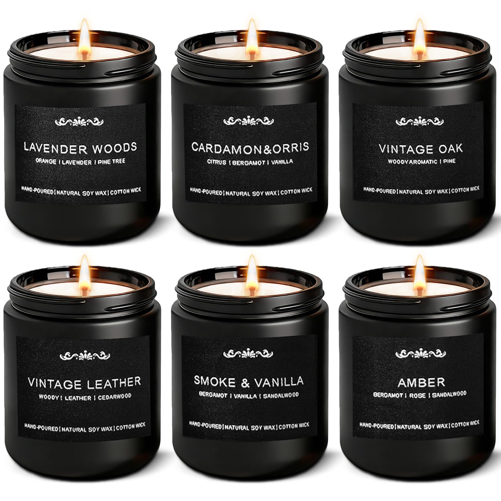 Inayou Lavender Forest candle for men with calming floral notes.