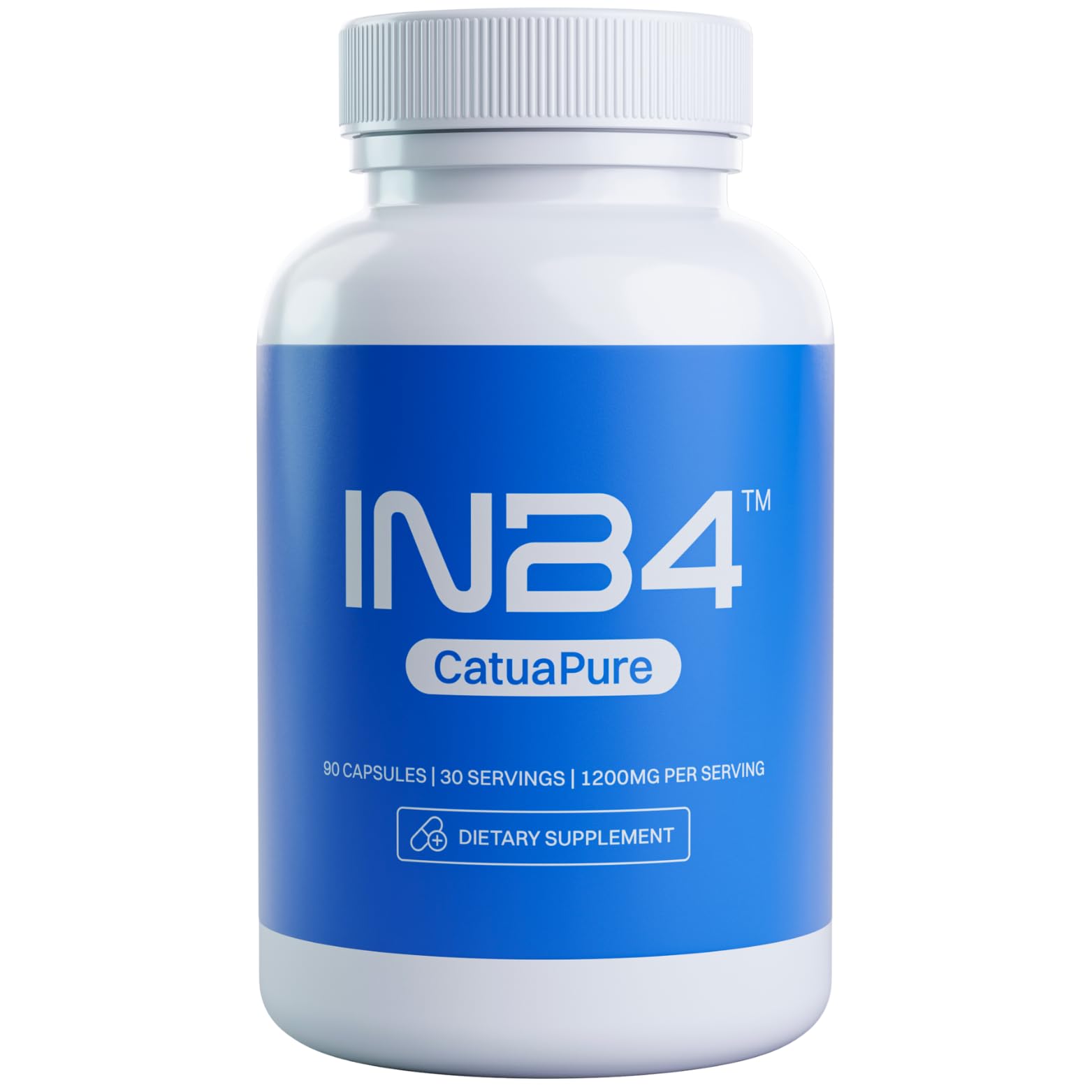 INB4 Catuaba bark bottle shows CatuaPure for steady daily energy.