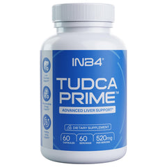 INB4 Tudca Prime bottle front view for potential liver support.