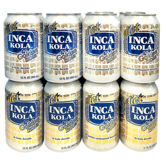 Inca Kola Diet Soda 12oz bottle — refreshing, low-sodium option for meals and gatherings