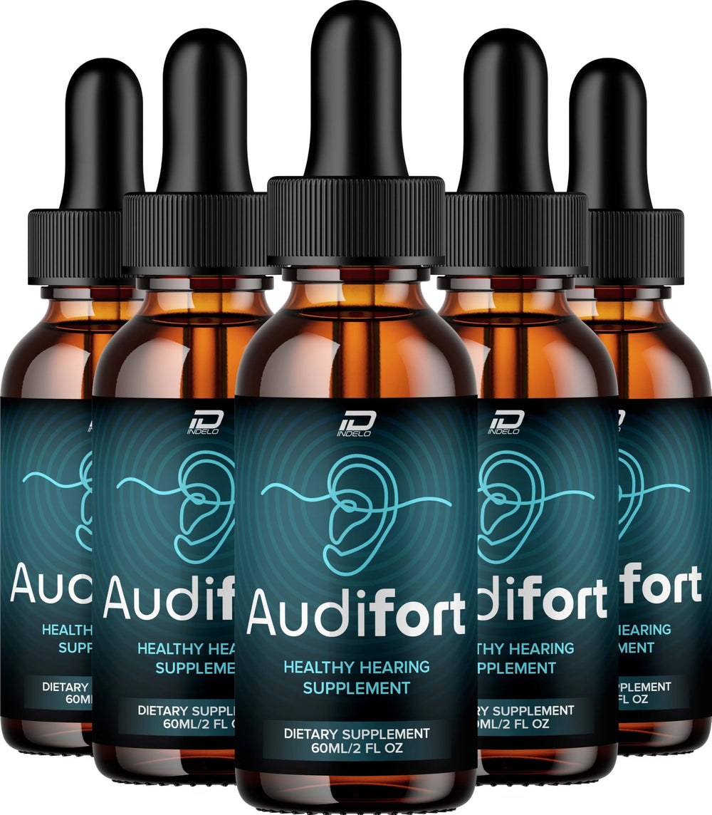 Indelo Audifort Drops bottle ready for 24-hour ear support in daily routines.