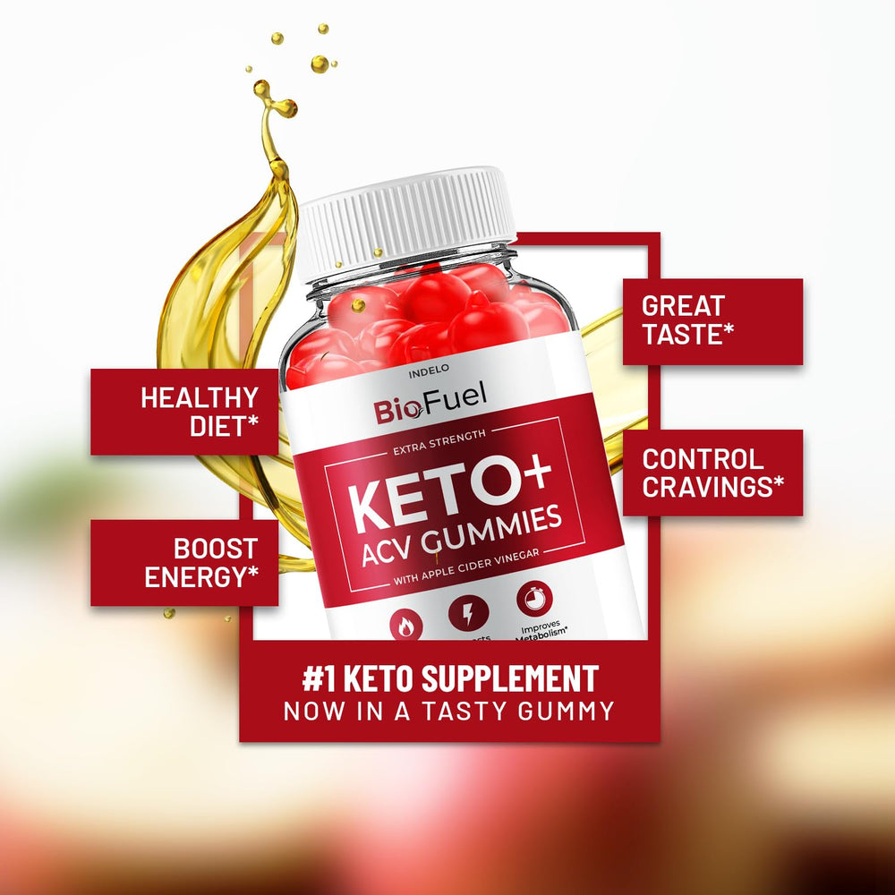 BioFuel Keto ACV Gummies label emphasizing ACV and B12